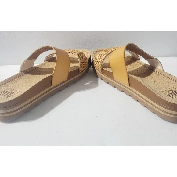 REEF Womens Cushion Vista Hi Natural Braid Size 10 NWOB - Picture 5 of 7